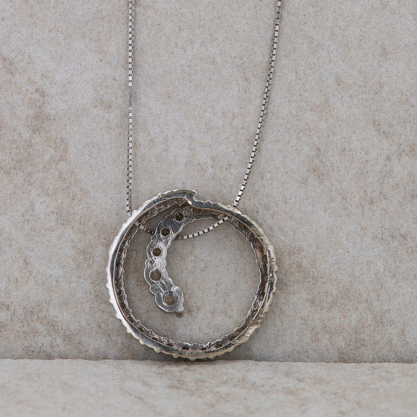 18k White Gold Diamond Journey Necklace