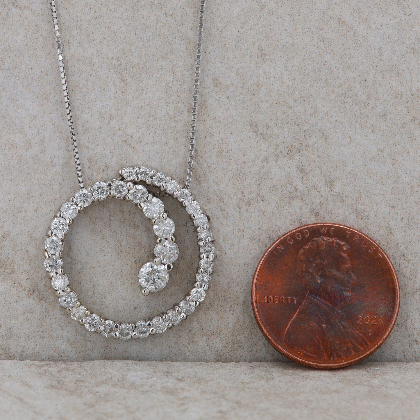 18k White Gold Diamond Journey Necklace