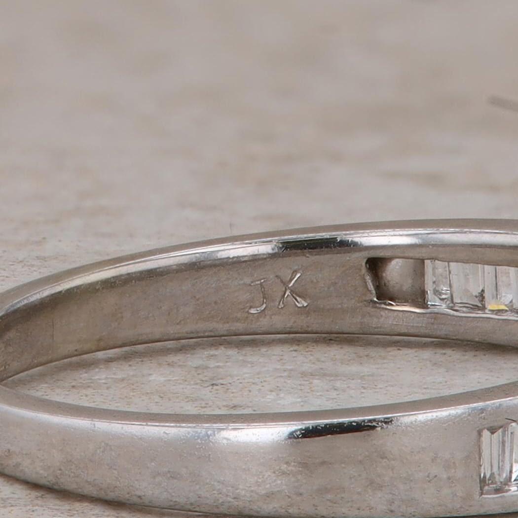 14k White Gold Baguette Diamond Band