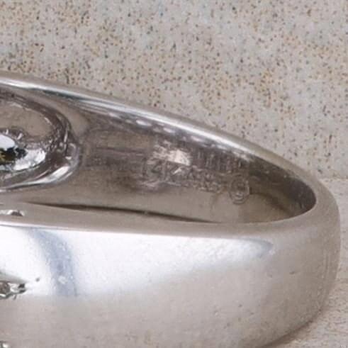 14k White Gold Diamond and Tanzanite Band Ring