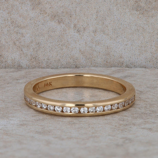 14k Yellow Gold Diamond Band