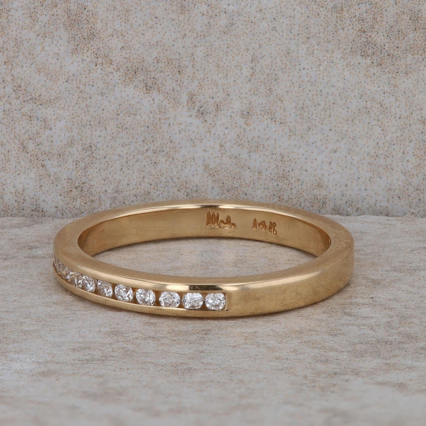 14k Yellow Gold Diamond Band