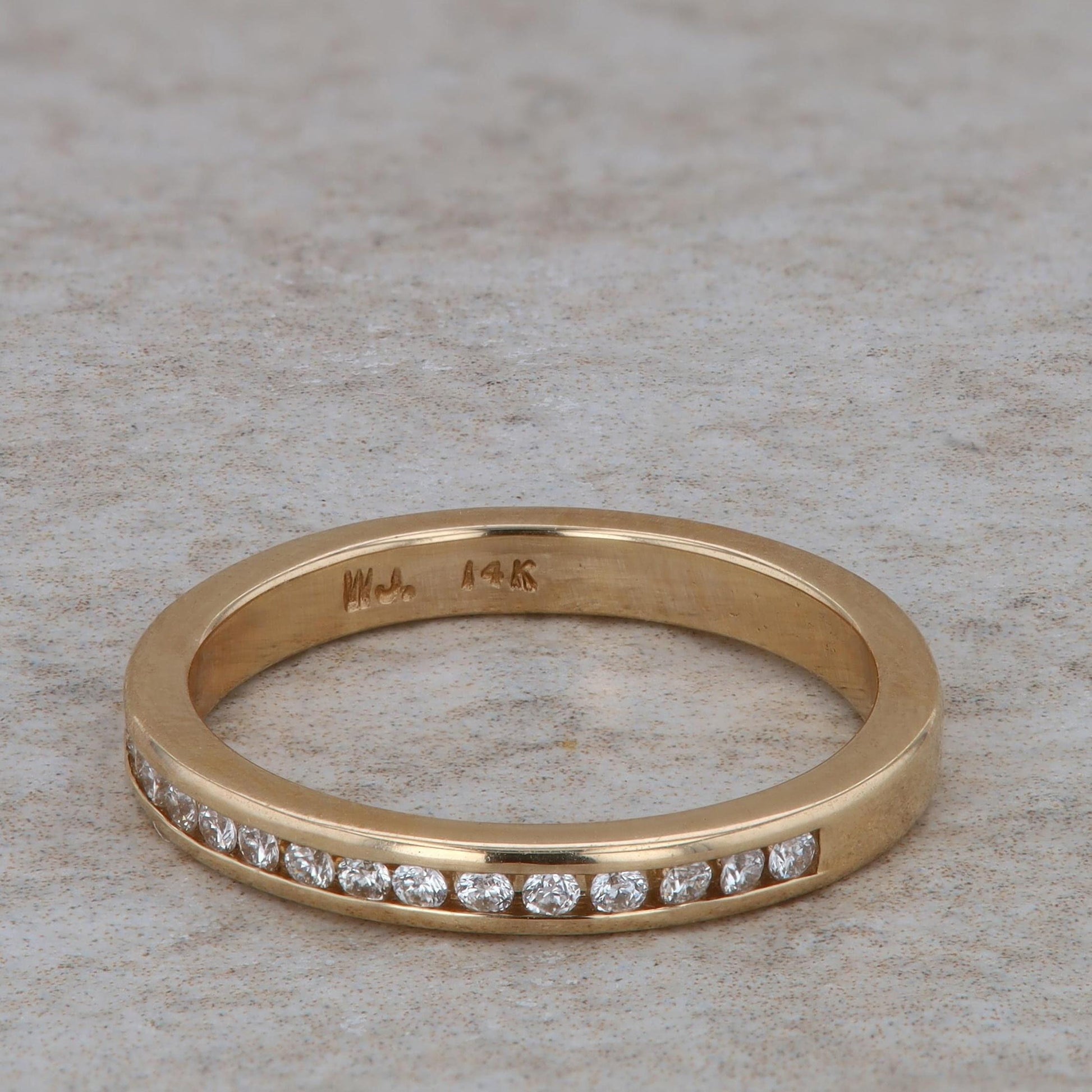 14k Yellow Gold Diamond Band