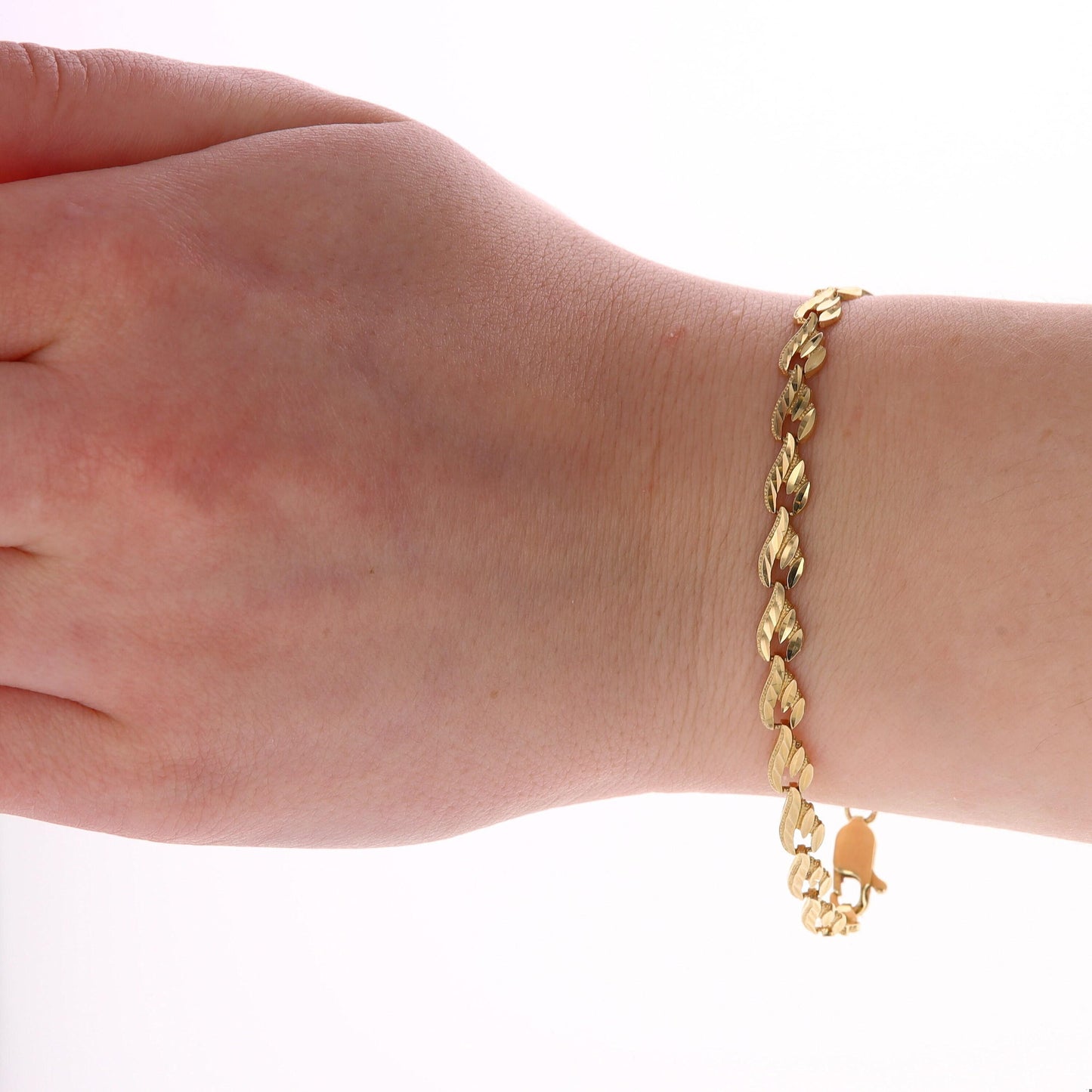 14k Yellow Gold Fashion Link Bracelet