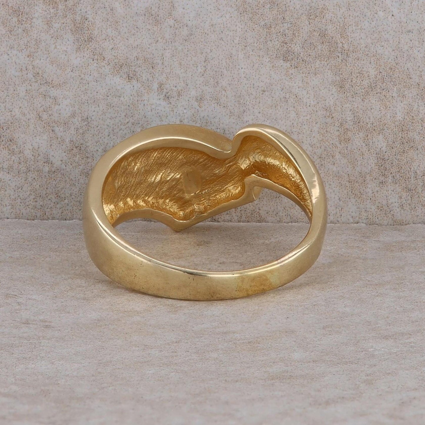 14k Yellow Gold Opal Bypass Ring 4.86 grams