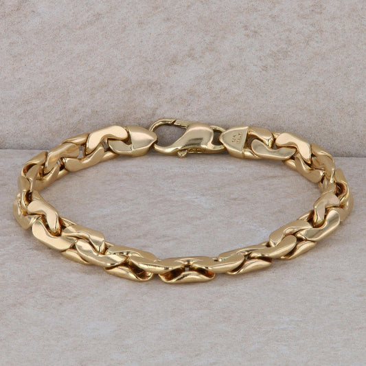 14k Yellow Gold Oval Link Bracelet