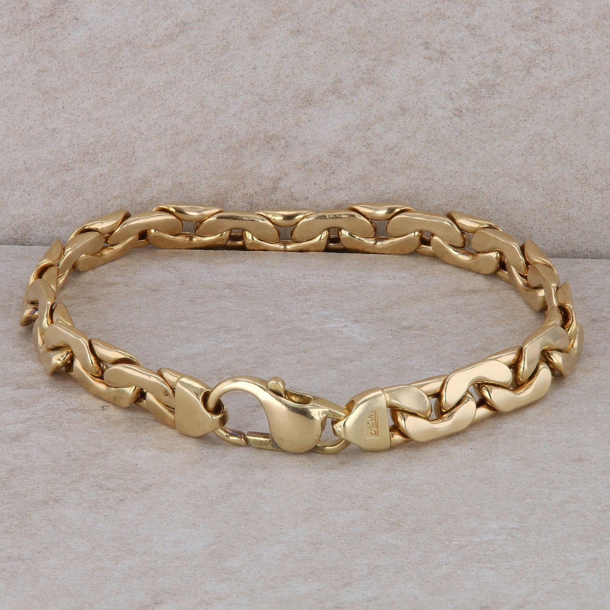 14k Yellow Gold Oval Link Bracelet