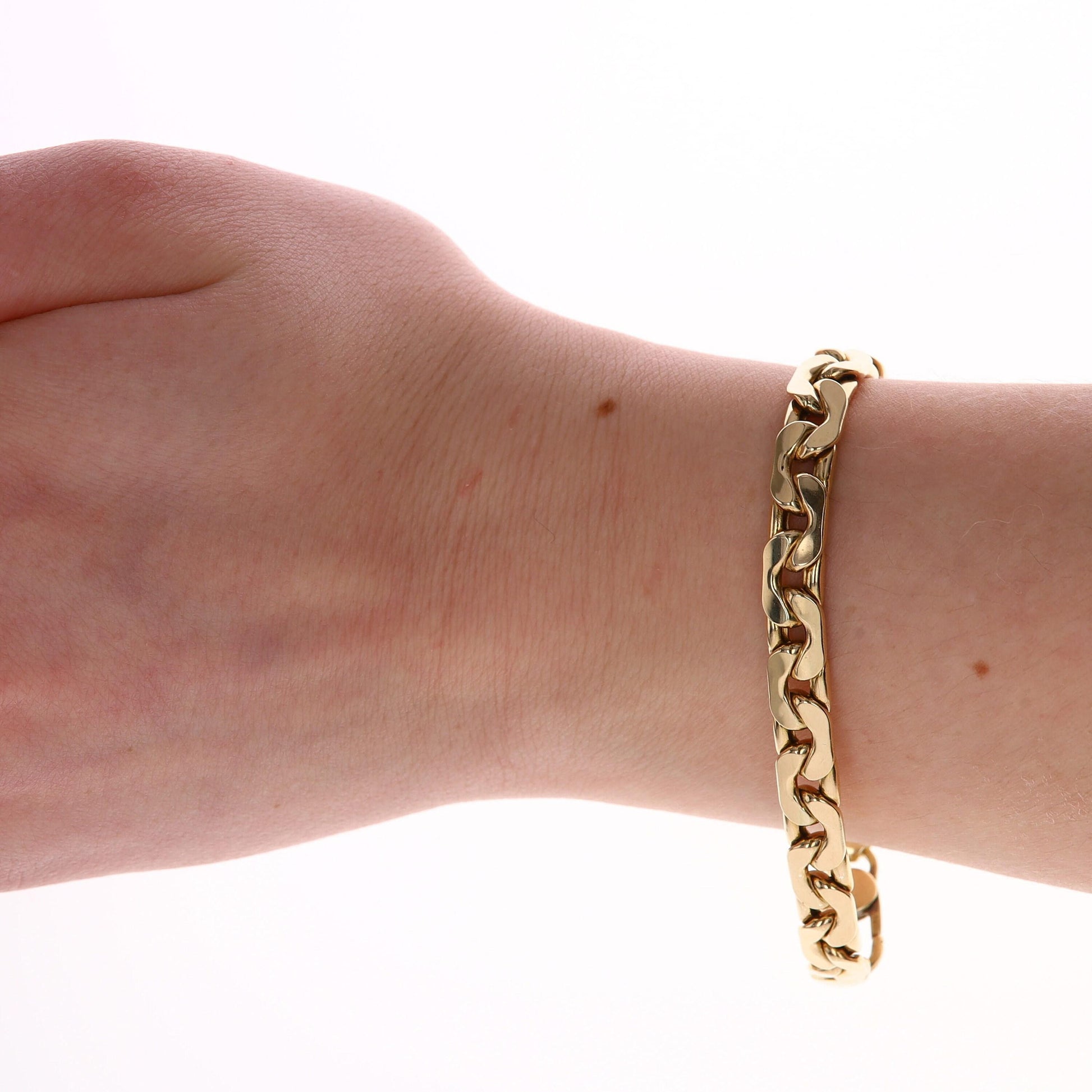 14k Yellow Gold Oval Link Bracelet