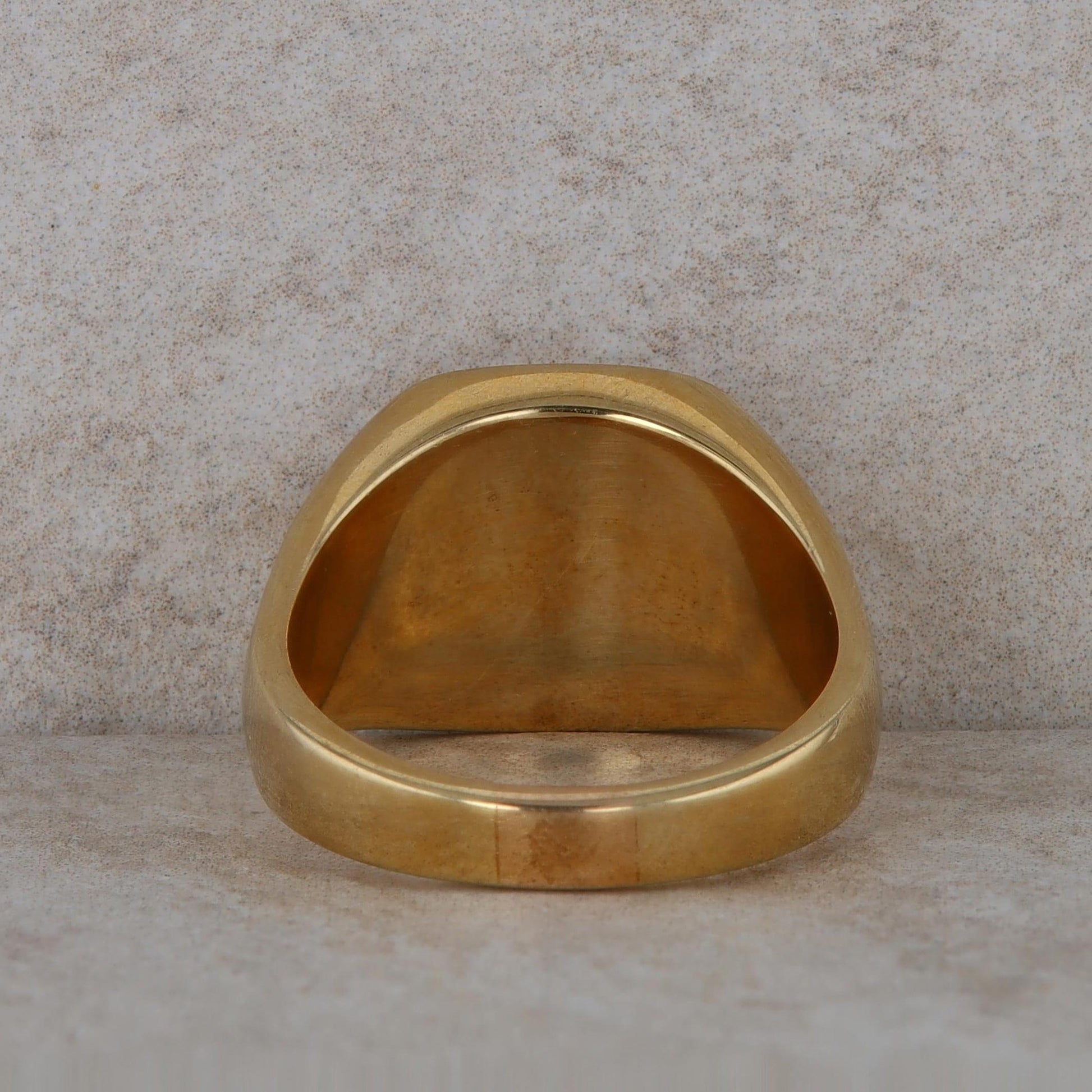 14k Yellow Gold Men's 'UNC' Signet Ring 19.69 g