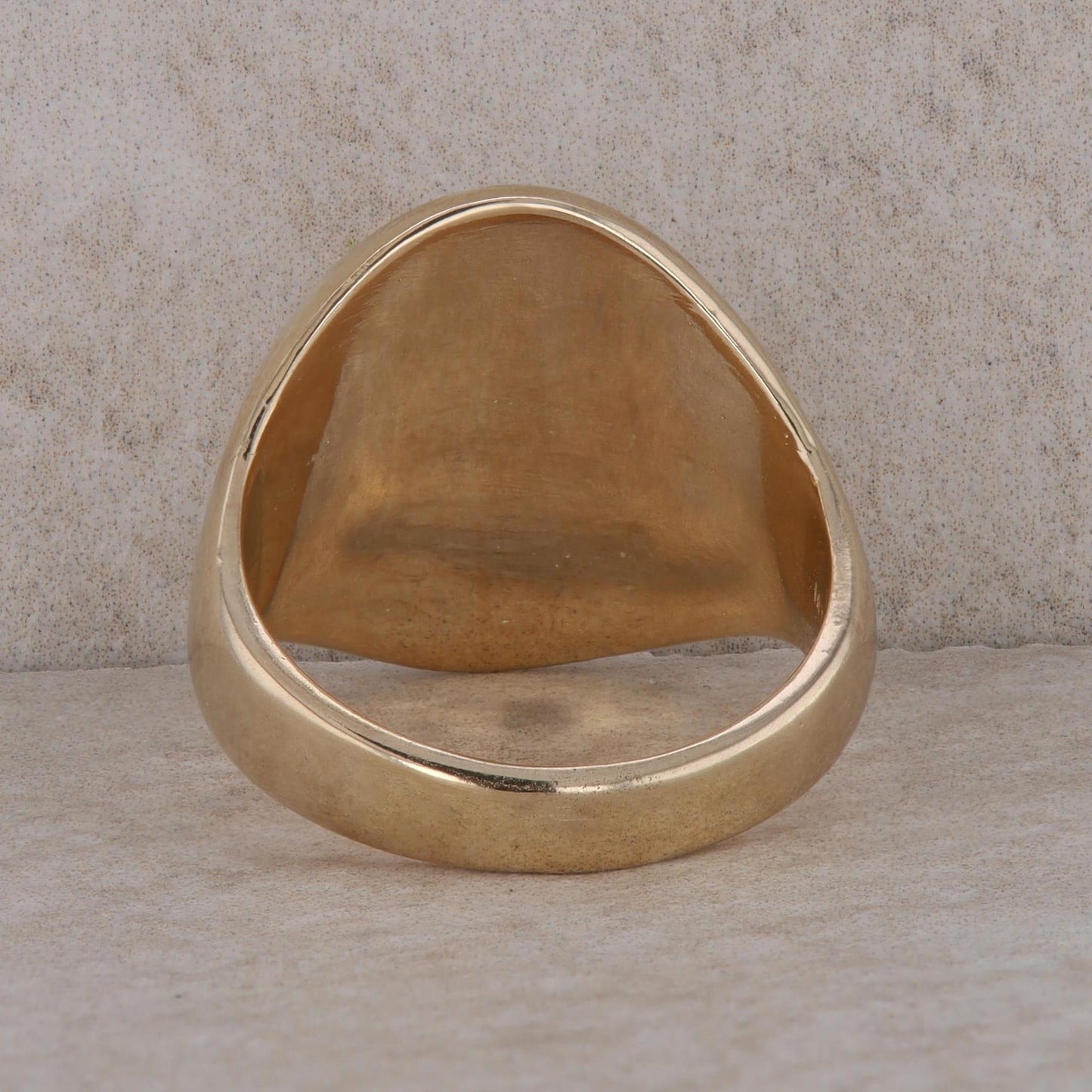 14k Yellow Gold Oval Signet Men's Ring 20.1g