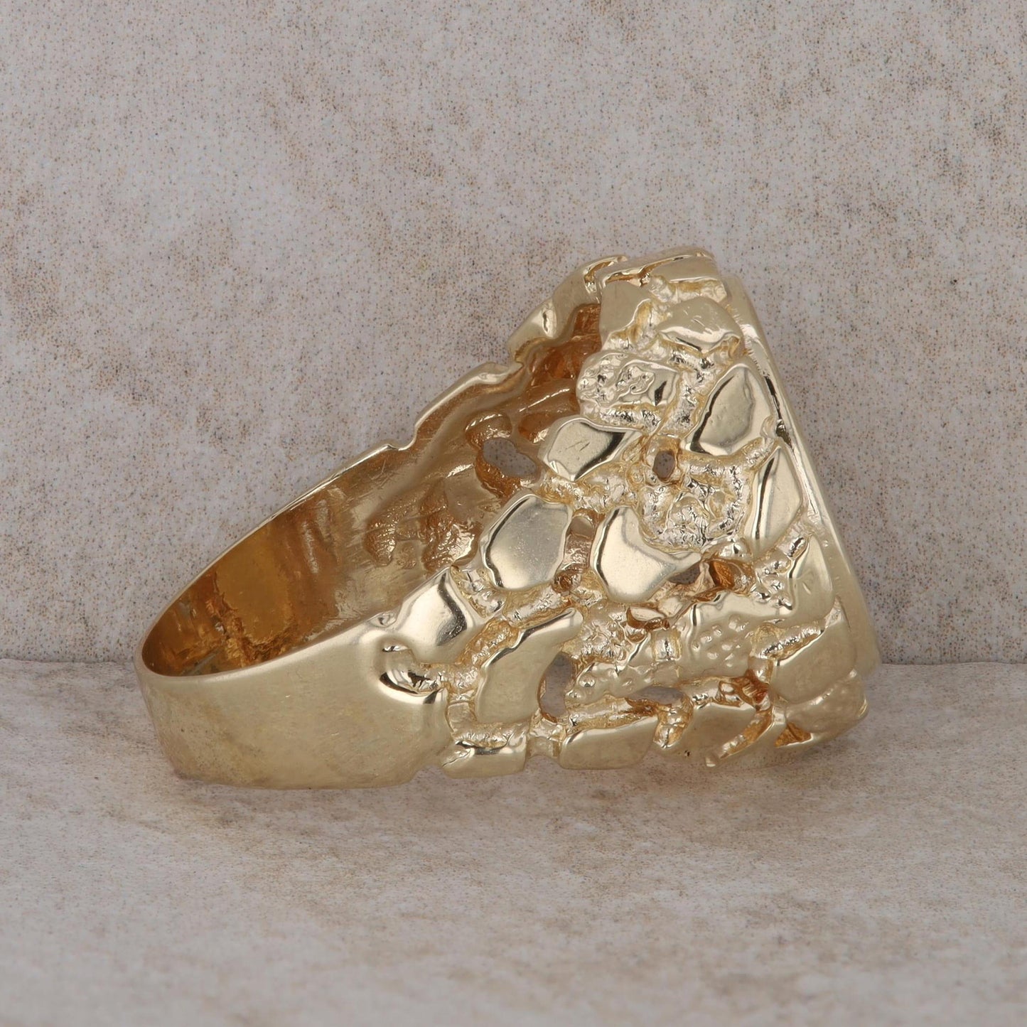 14k Yellow Gold Nugget 1/10oz $5 Liberty Coin Ring