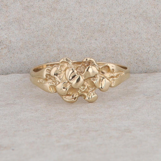 14k Yellow Gold Nugget Ring Pinky Ring 1.10g