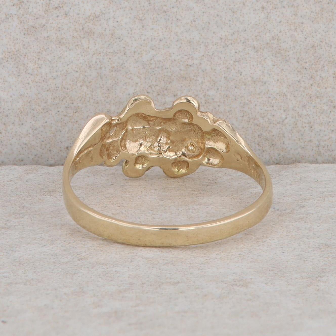 14k Yellow Gold Nugget Ring Pinky Ring 1.10g