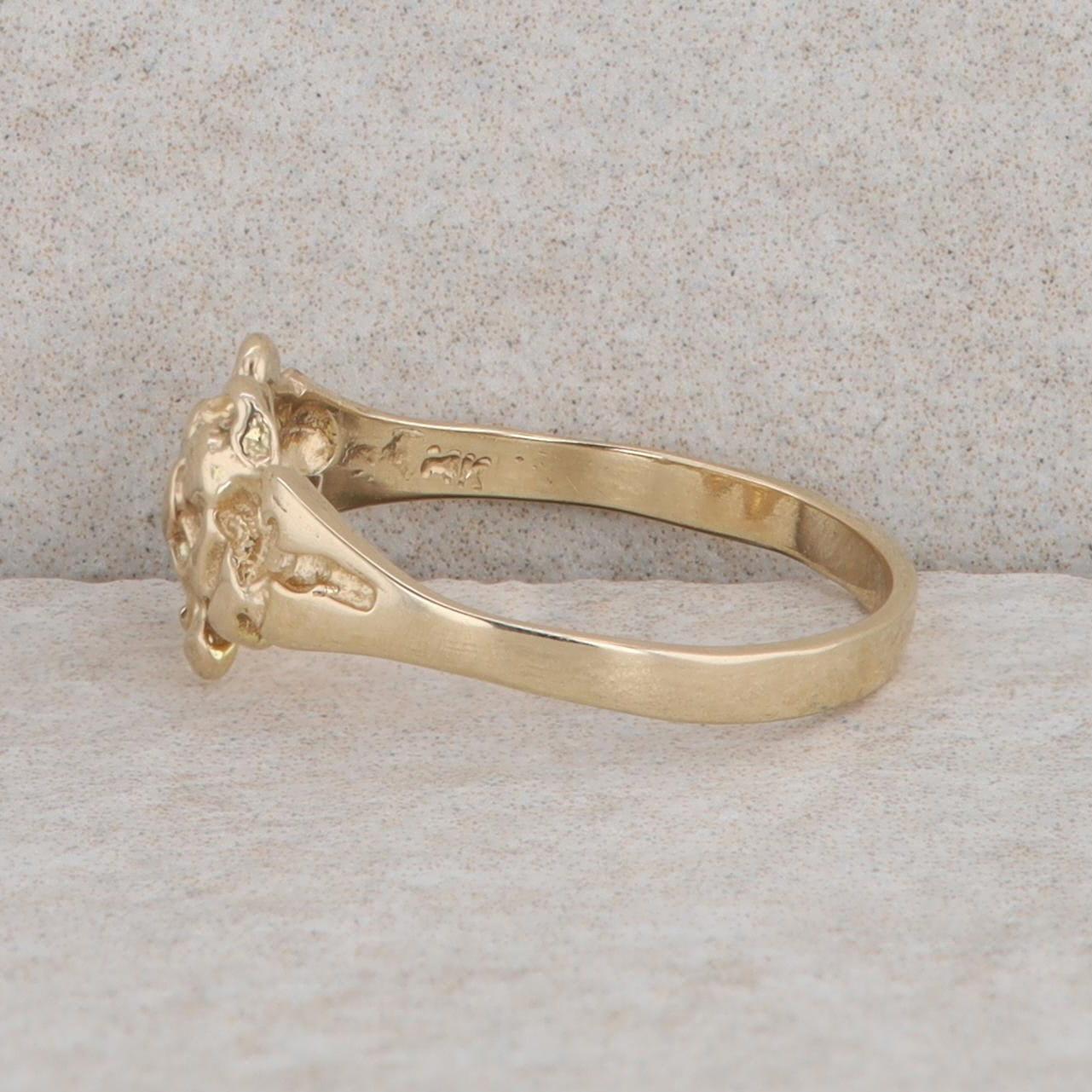 14k Yellow Gold Nugget Ring Pinky Ring 1.10g