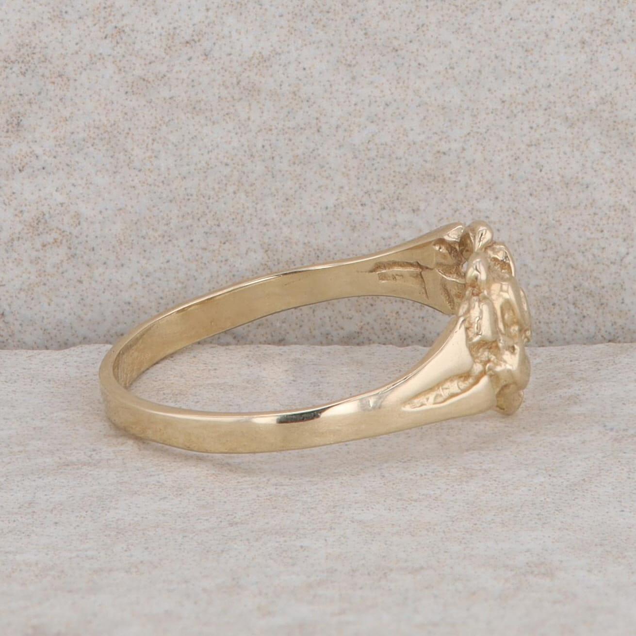 14k Yellow Gold Nugget Ring Pinky Ring 1.10g