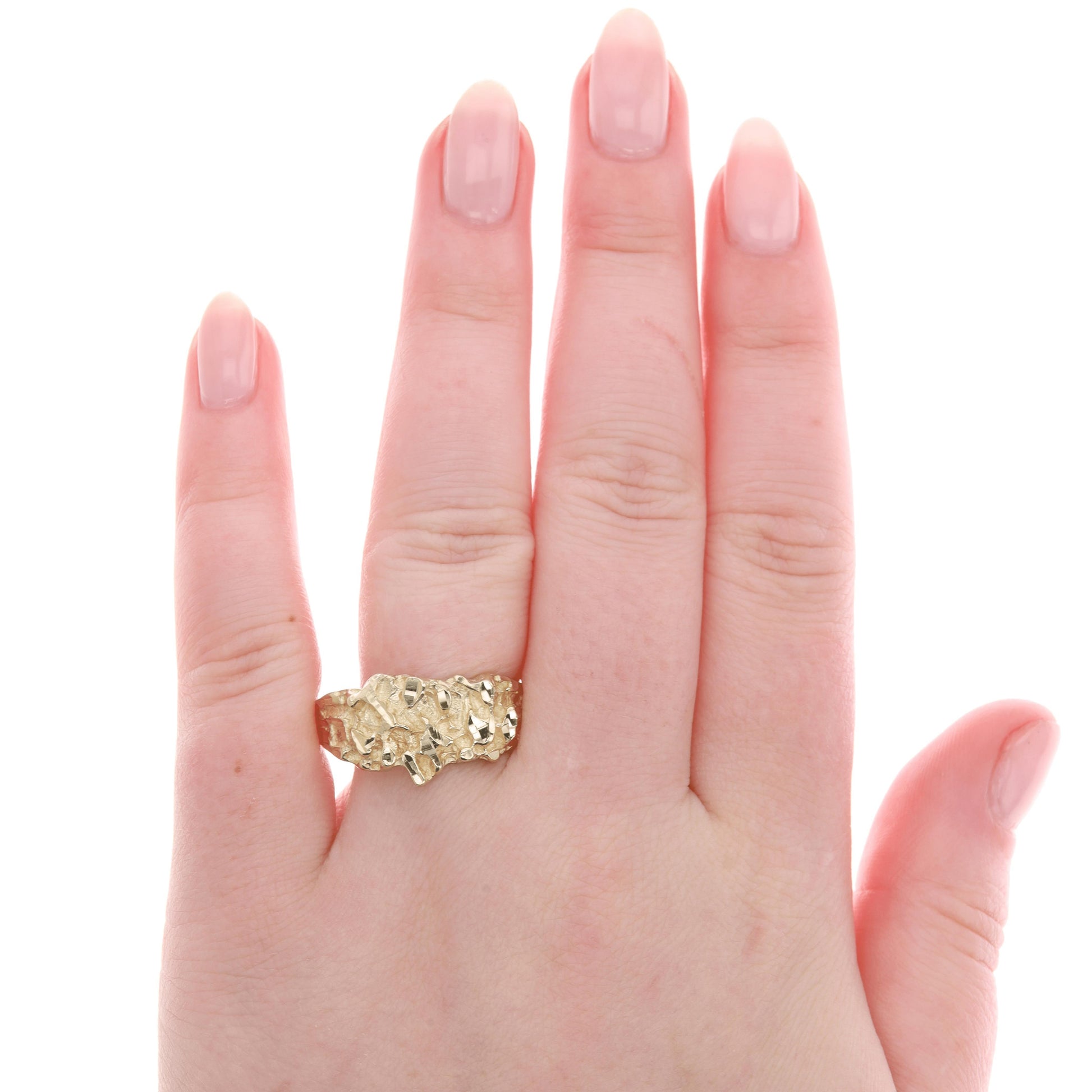 10k Yellow Gold Nugget Style Ring