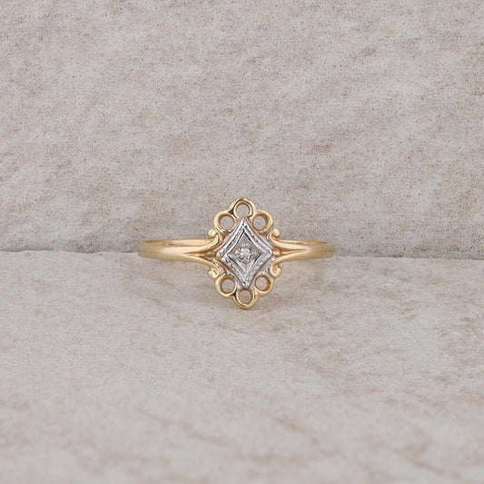 10k Yellow Gold Diamond Pinky Ring