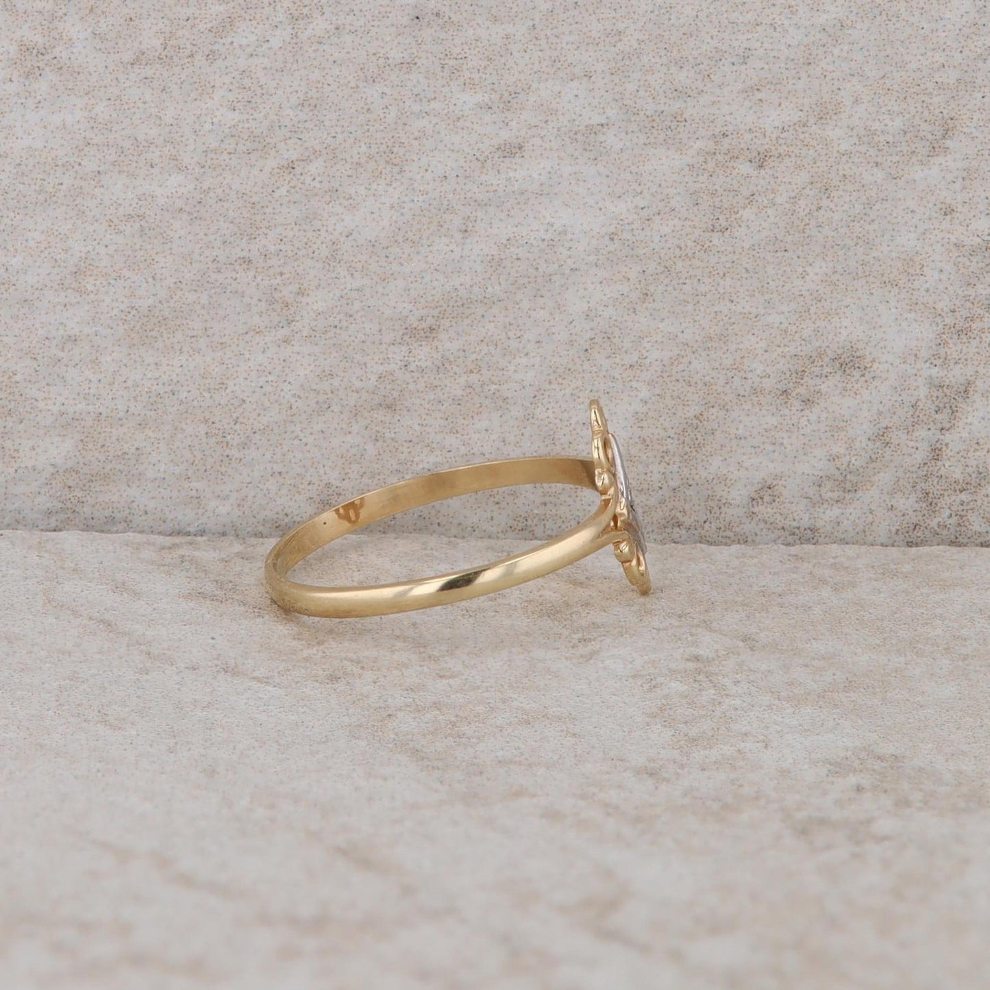 10k Yellow Gold Diamond Pinky Ring