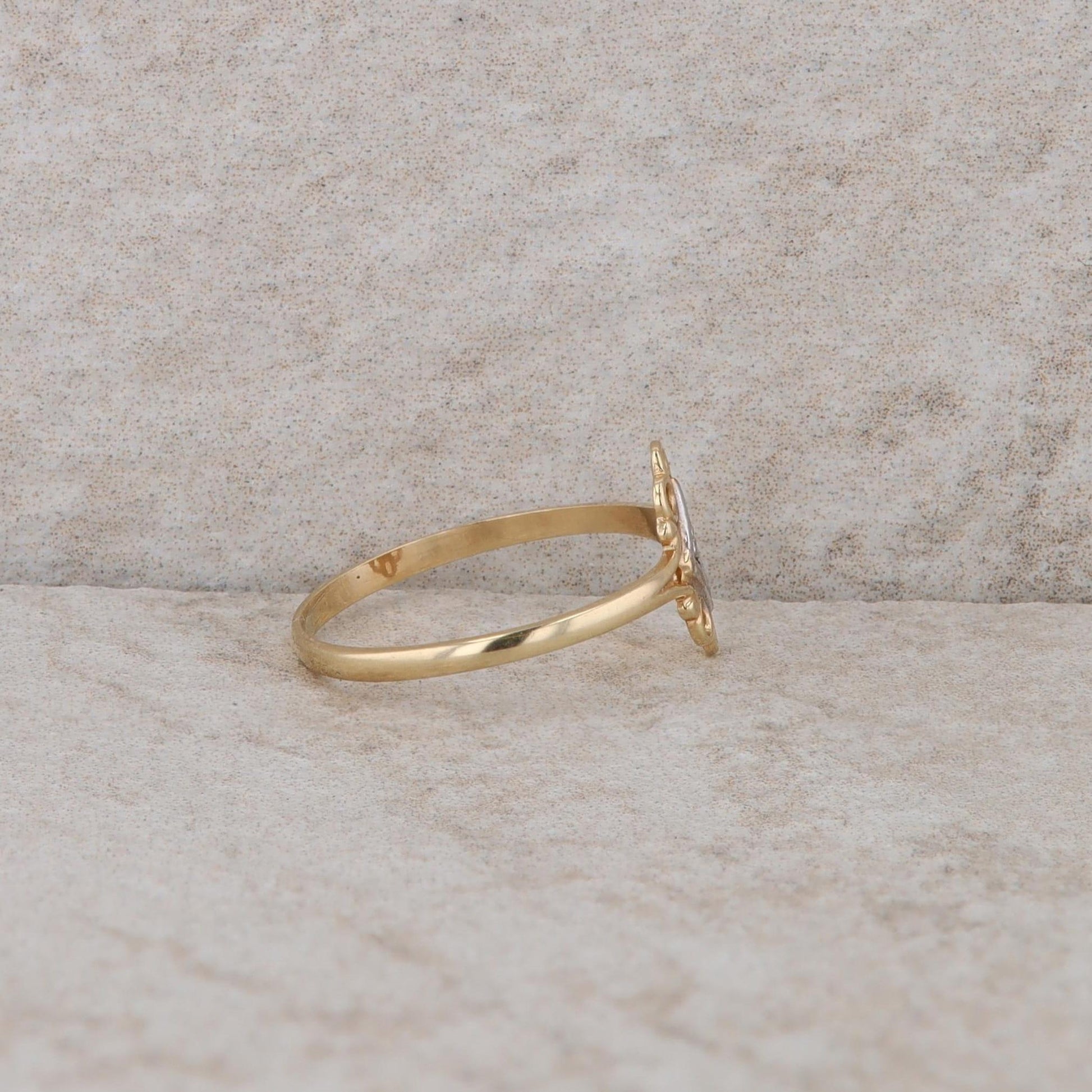 10k Yellow Gold Diamond Pinky Ring