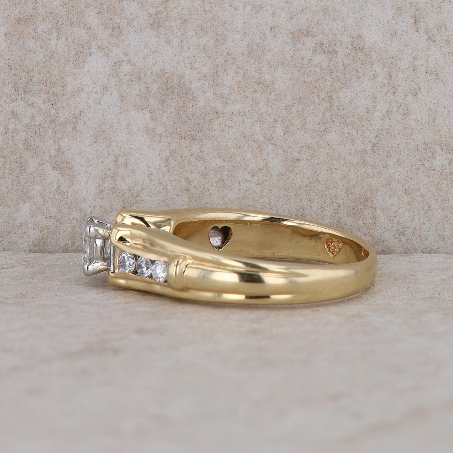 14k Yellow Gold Diamond Engagement Ring