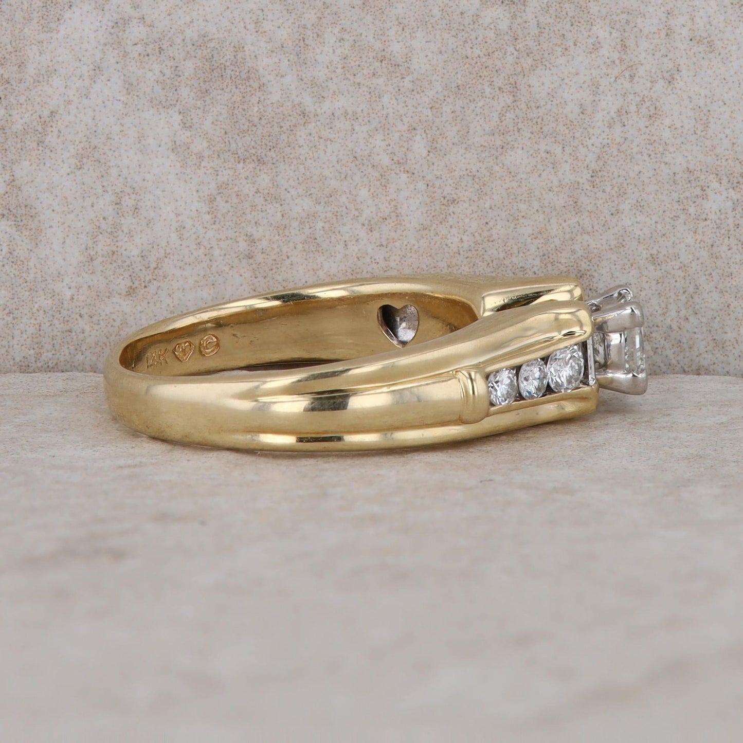 14k Yellow Gold Diamond Engagement Ring