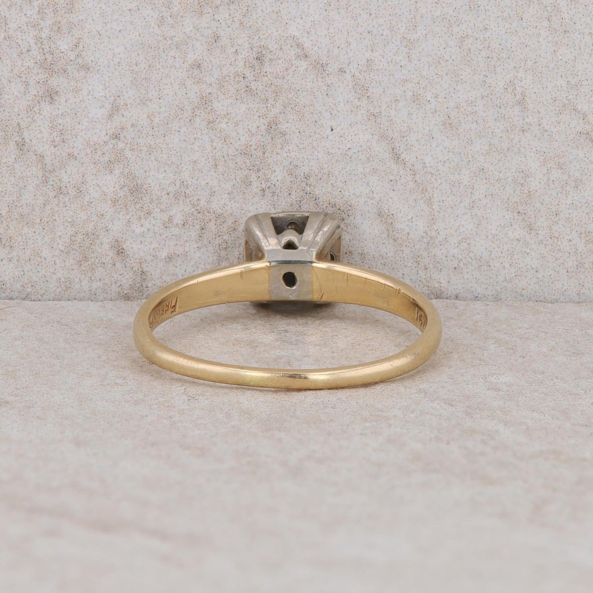 14k Yellow Gold Diamond Engagement Ring