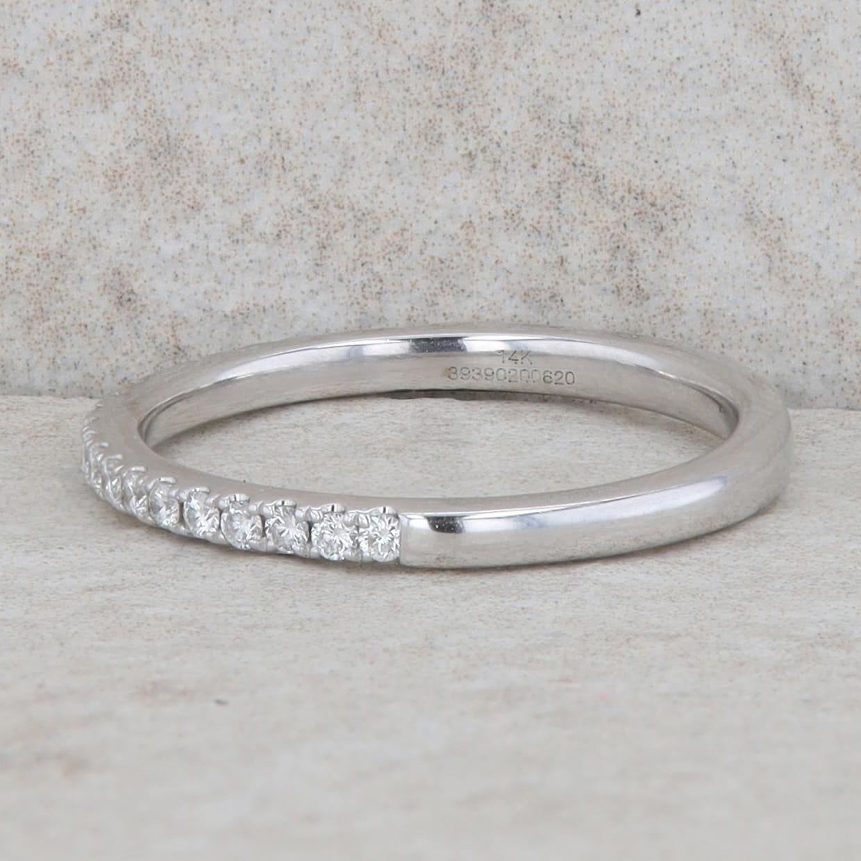 14k White Gold Diamond LEO Band