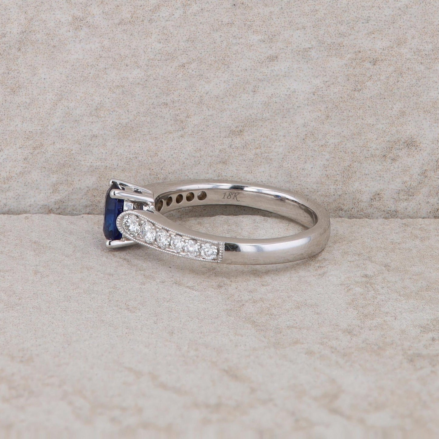 Spark 18k White Gold Sapphire and Diamond Ring