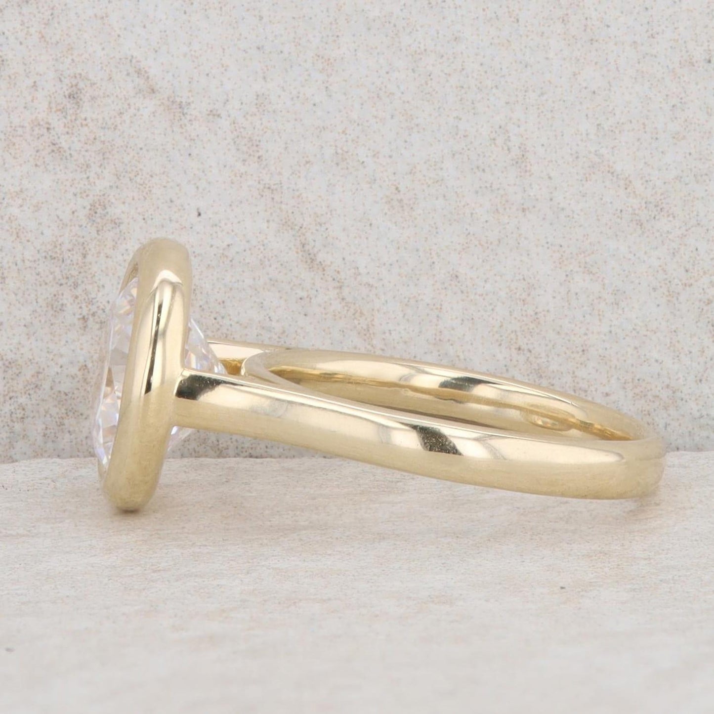 14k Yellow Gold Round Cubic Zirconia Ring