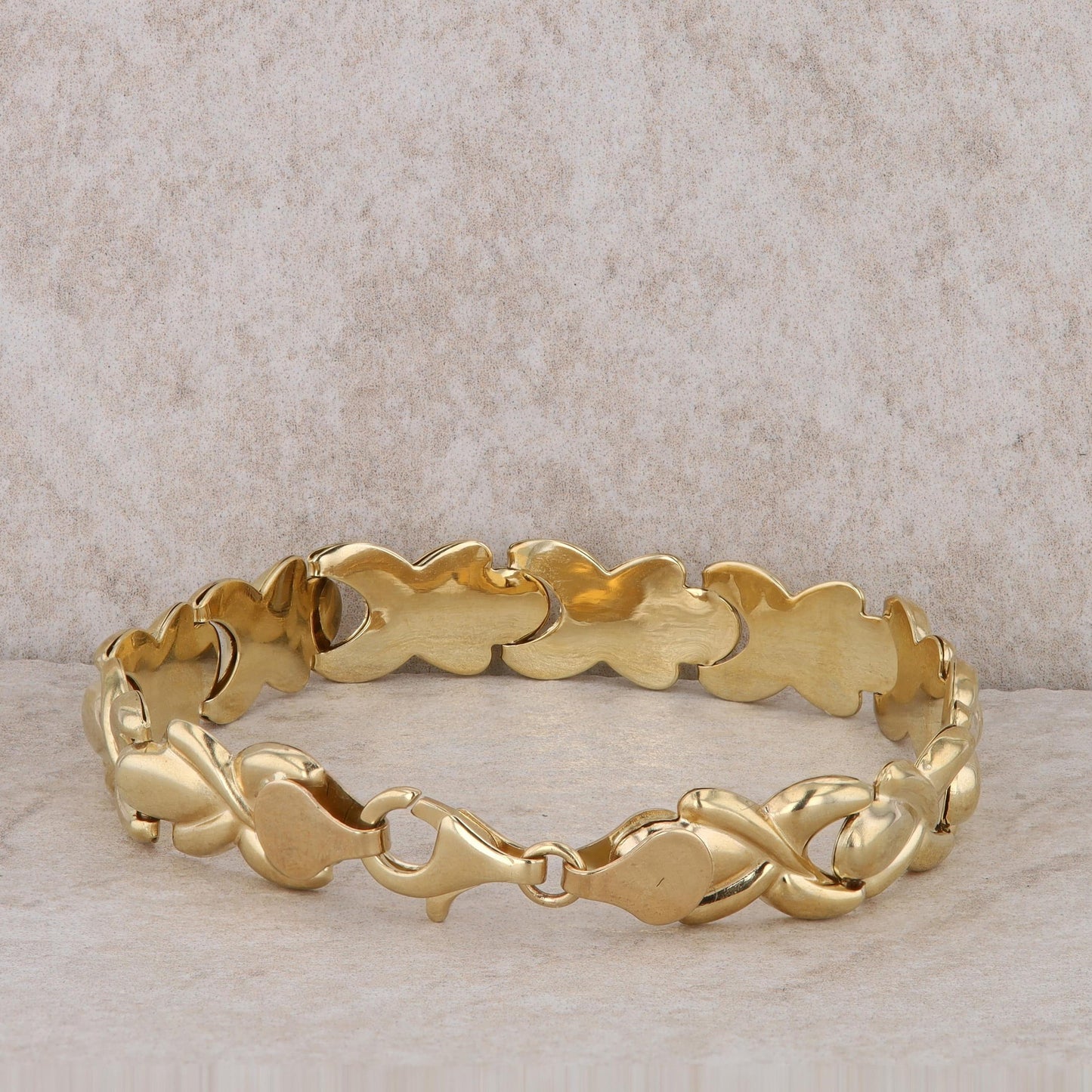 10k Yellow Gold Fashion Link Style Polished Bracelet 8.72g