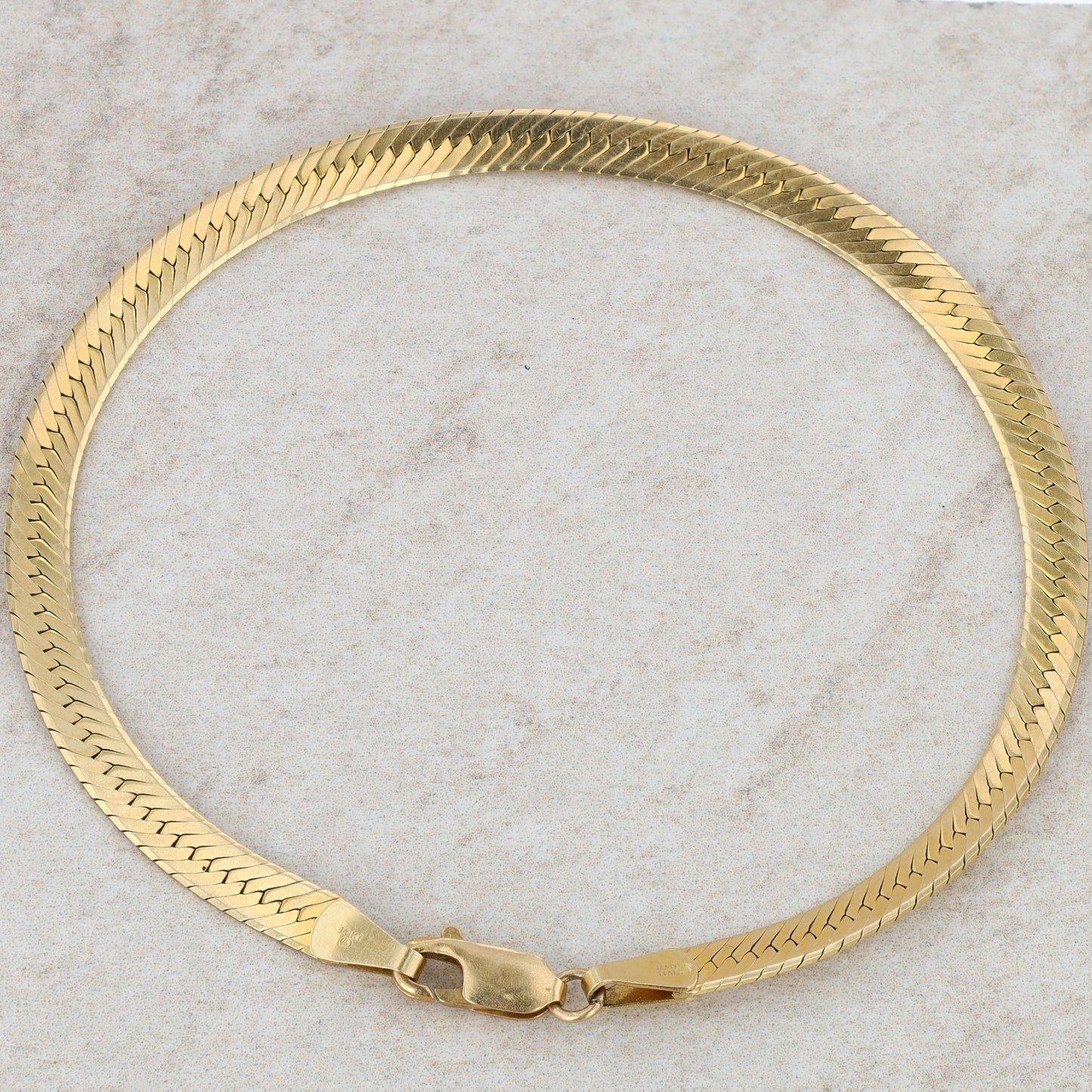 14k Yellow Gold Herringbone Bracelet 7.31g