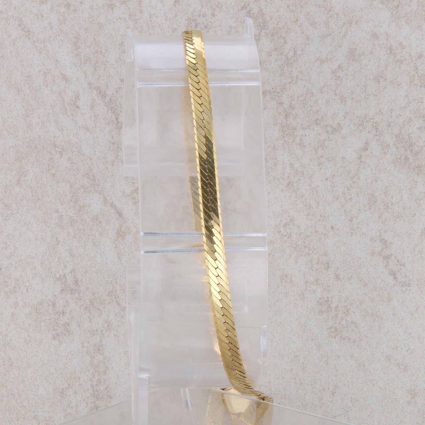 14k Yellow Gold Herringbone Bracelet 3.86g