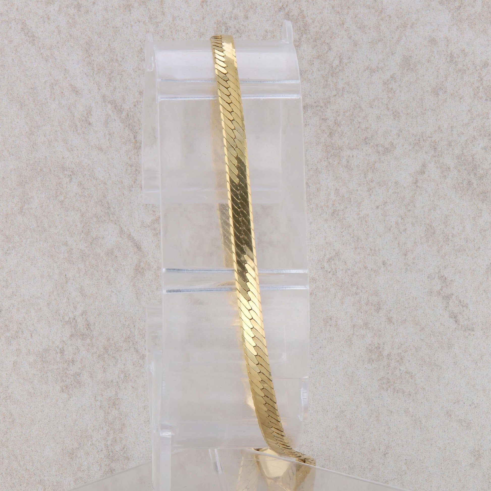 14k Yellow Gold Herringbone Bracelet 3.86g