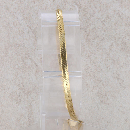 14k Yellow Gold Herringbone Bracelet 8" 5.3g