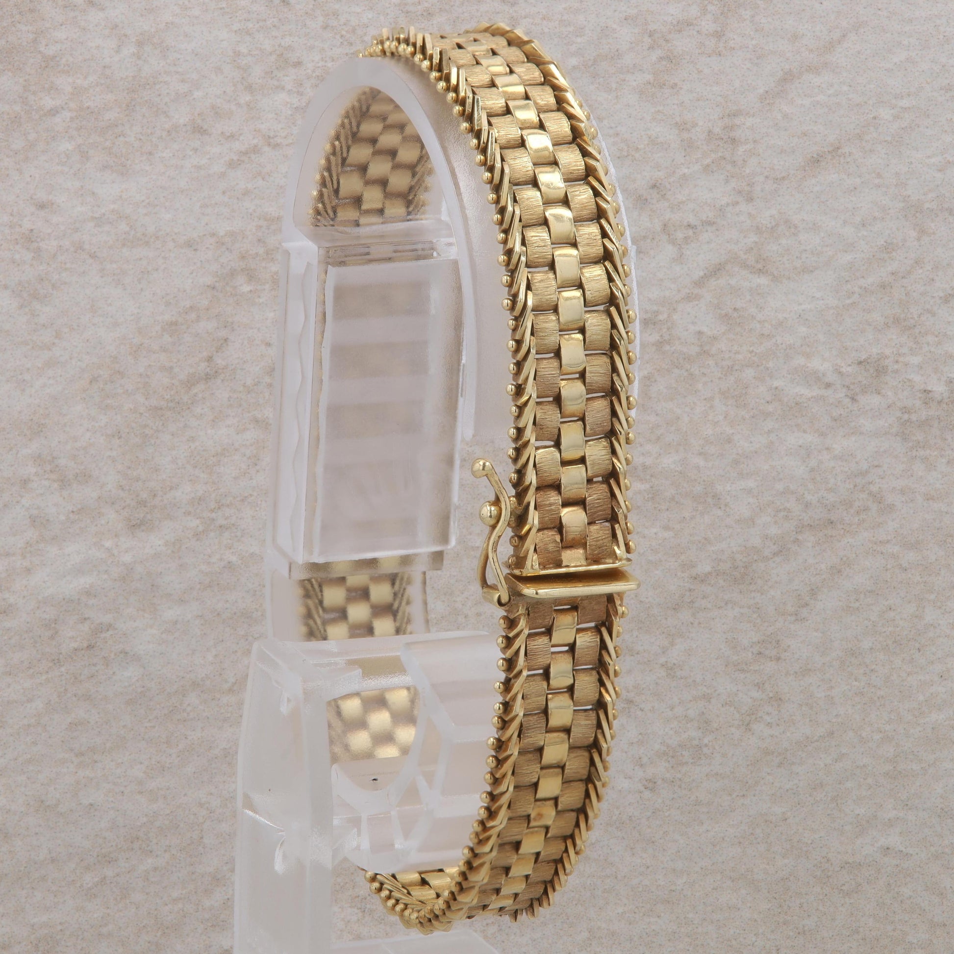 14k Link Fashion Beaded Style Bracelet 20.03g