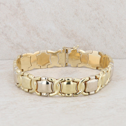 14k Yellow Gold Link Fashion Bracelet 17.6g