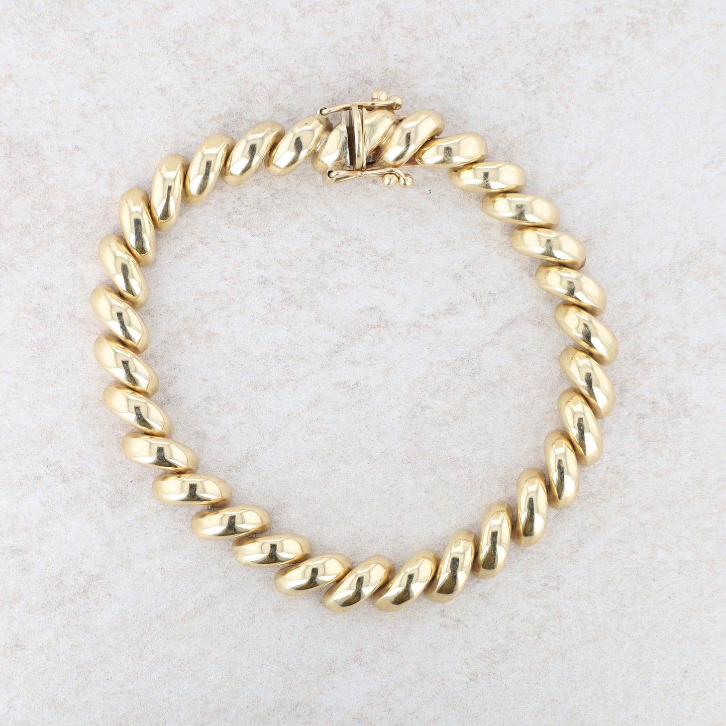 14k Yellow Gold San Marcos Bracelet 7.5" 15.5g