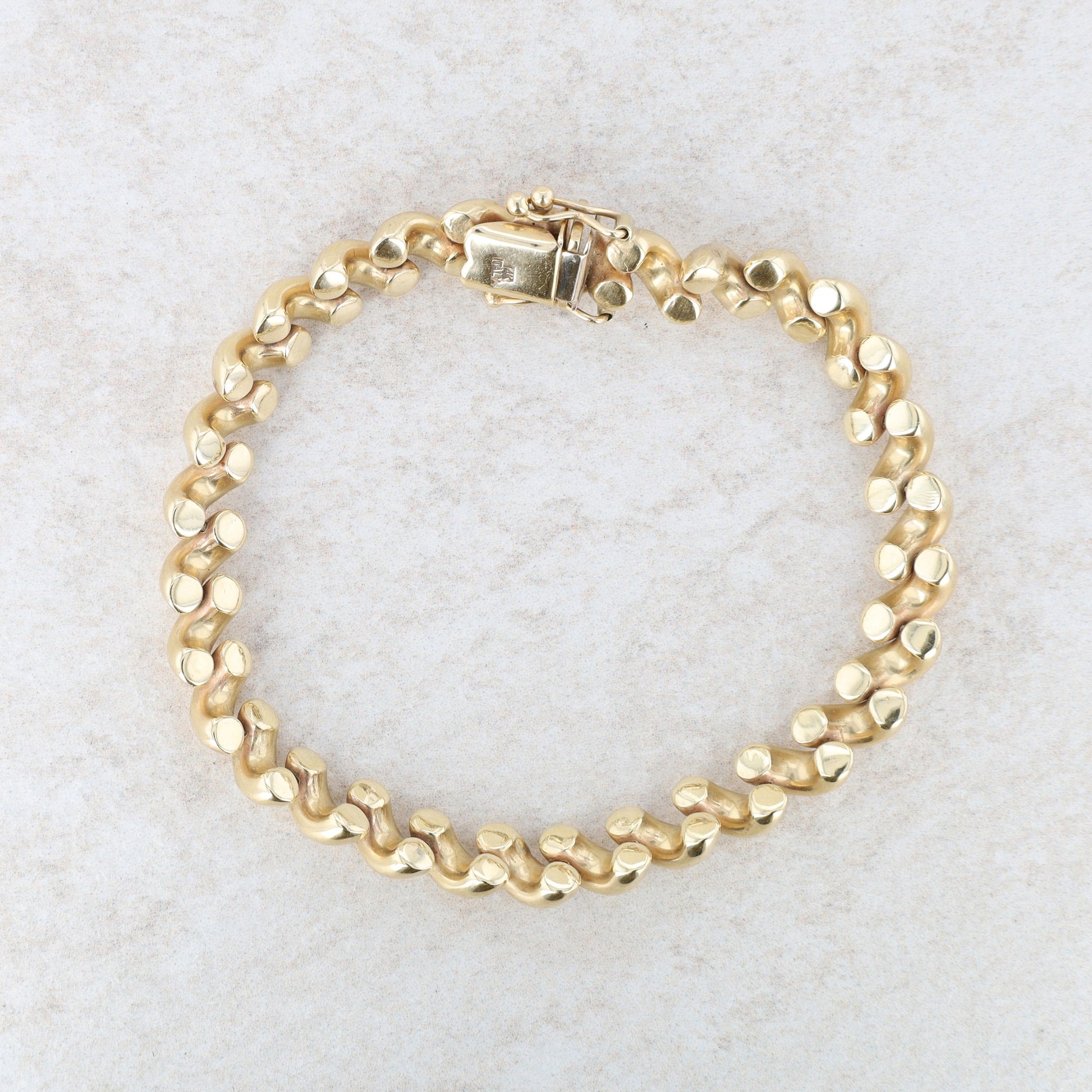 14k Yellow Gold San Marcos Bracelet 7.5" 15.5g