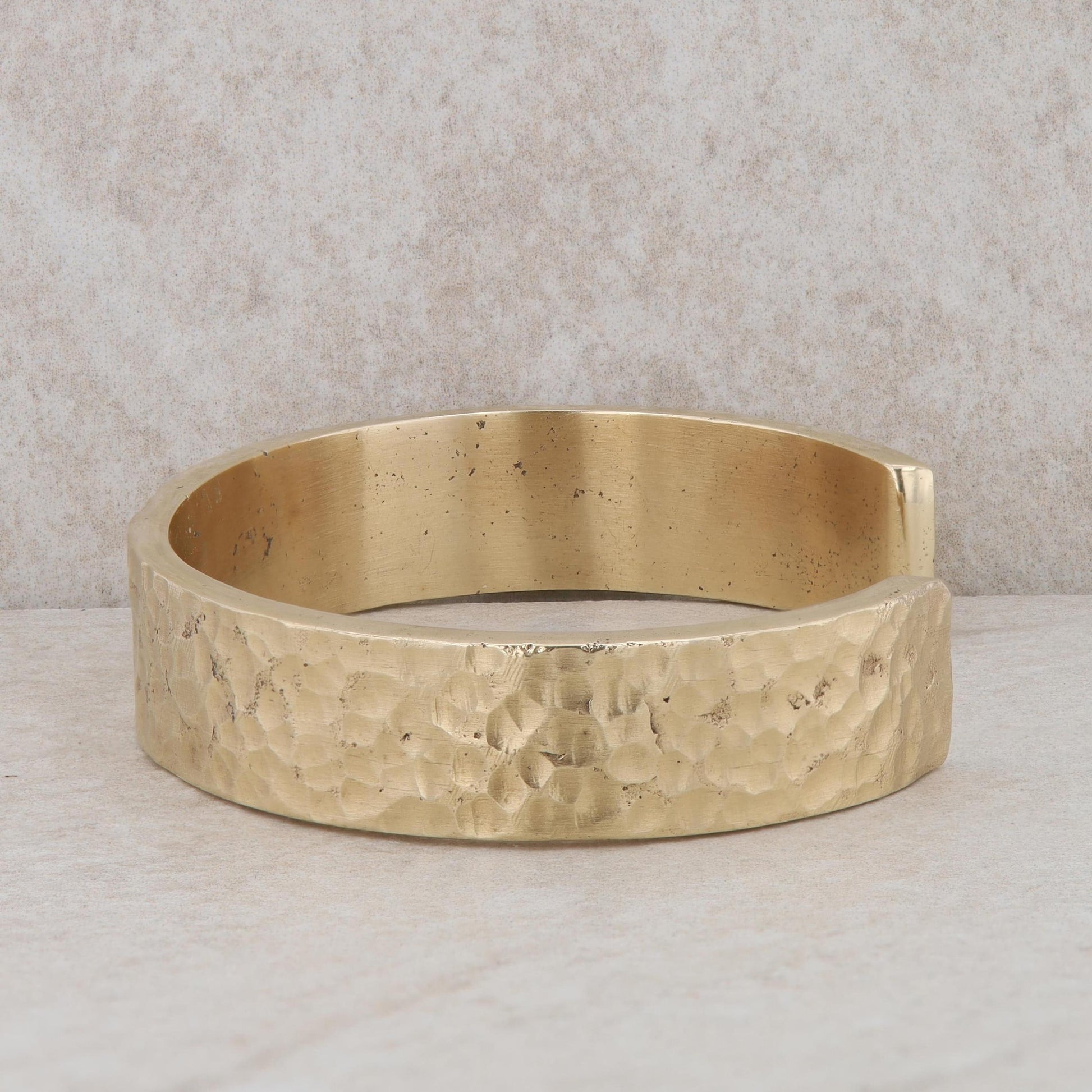 14k Yellow Gold Hammered Cuff 62.72g