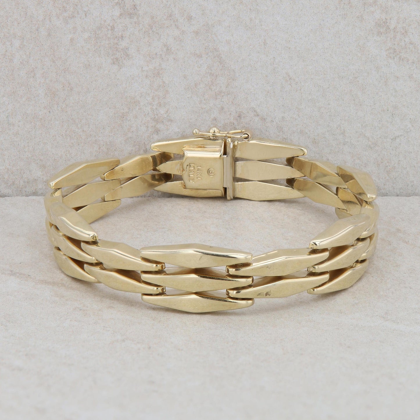 14k Yellow Gold Link Fashion Bracelet 15.9g