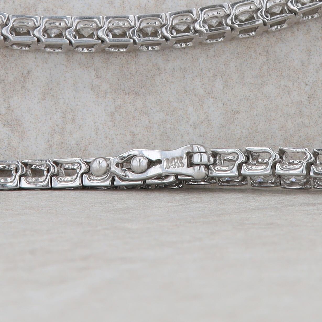 14k White Gold 3cttw Diamond Tennis Bracelet