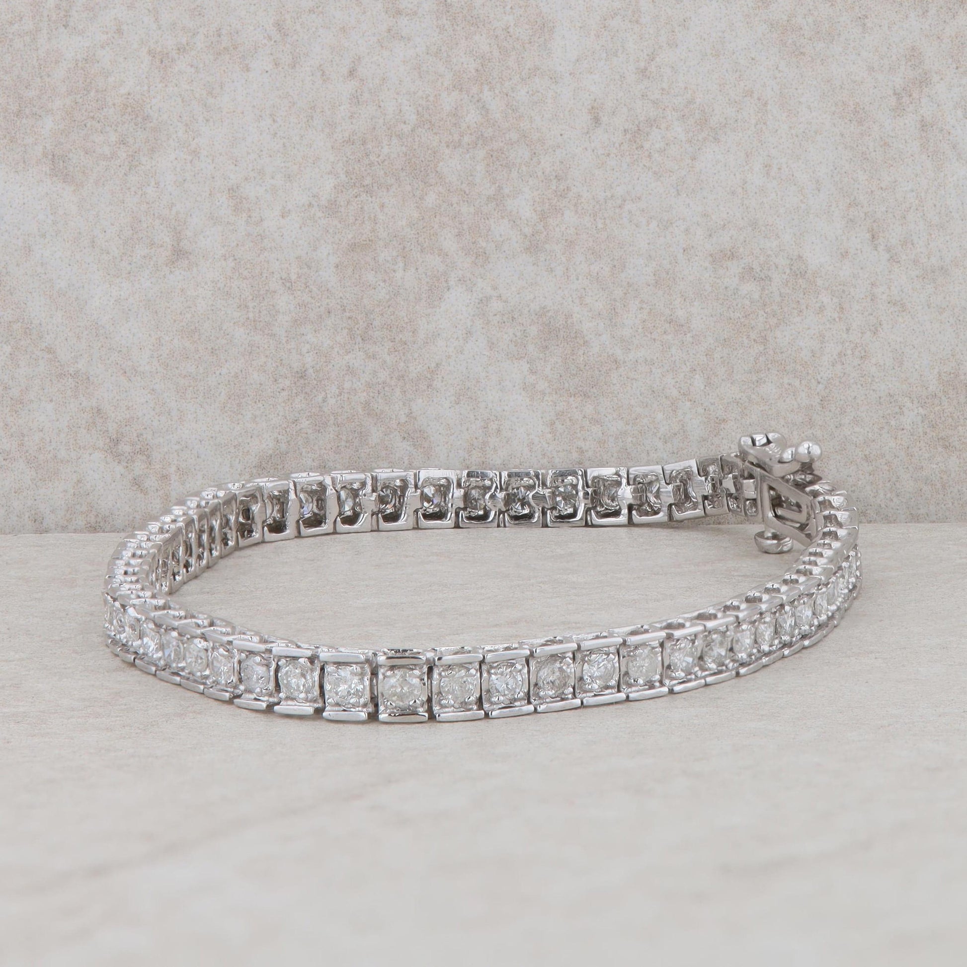 14k White Gold 3cttw Diamond Tennis Bracelet