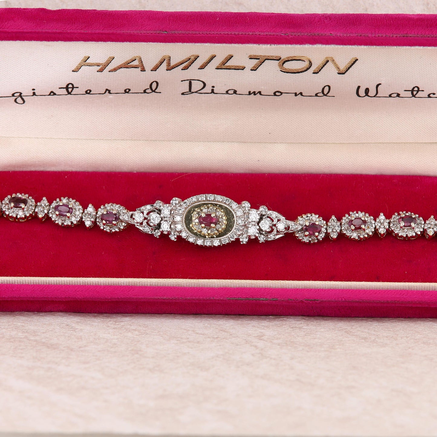 14k Yellow and White Gold Ruby and Diamond Bracelet