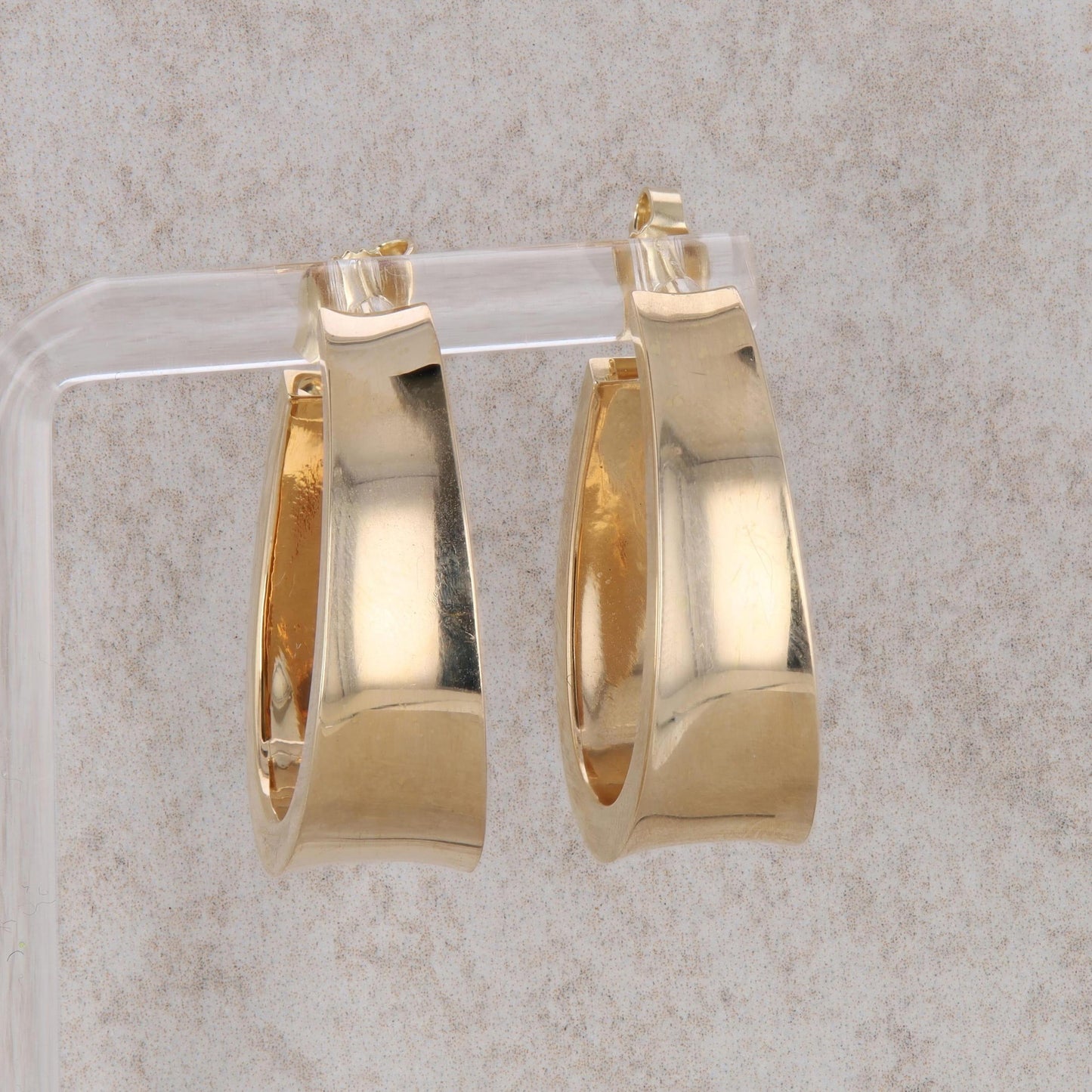 14k Yellow Gold J Hoop Polished Earrings 9.50g