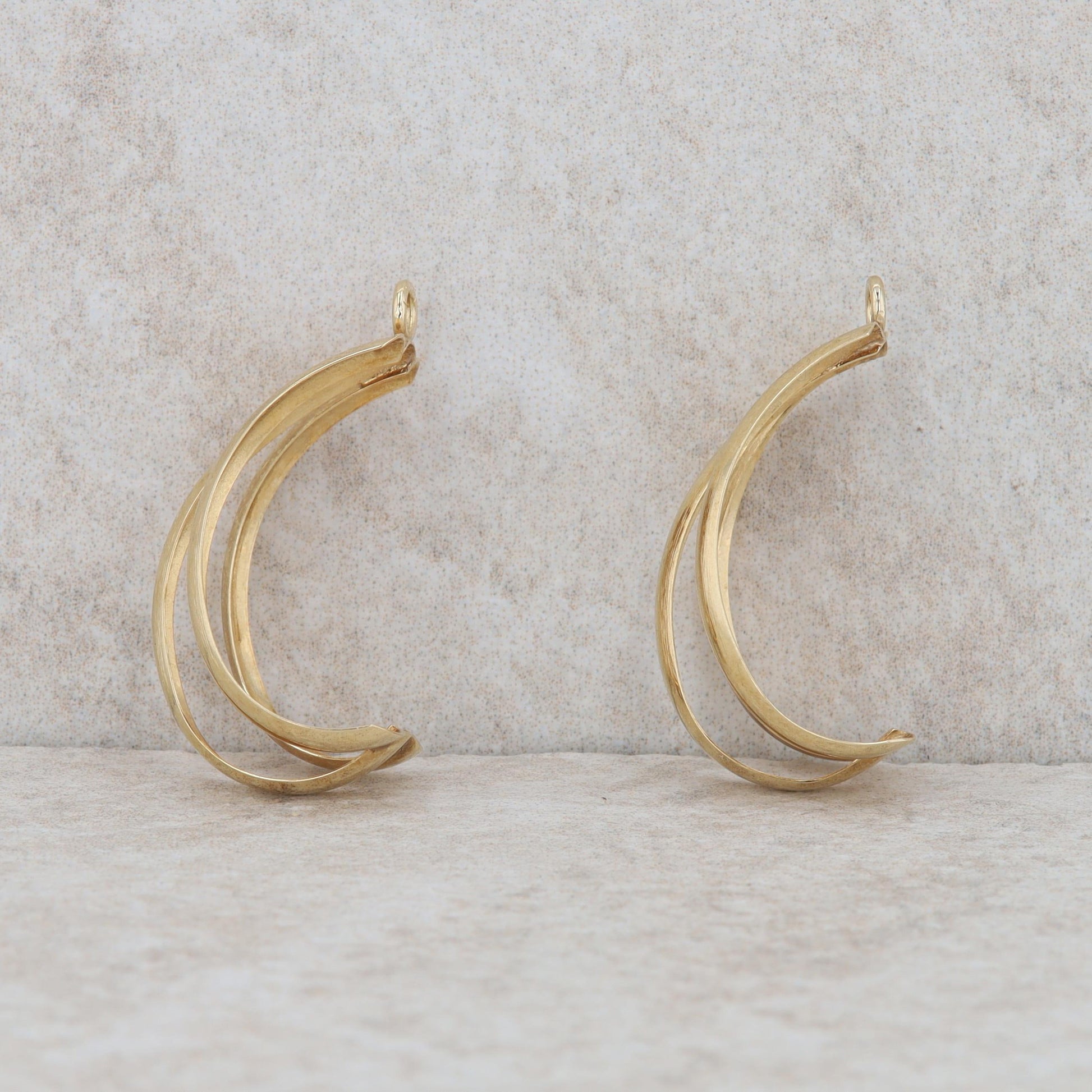 14k Yellow Gold J Hoop Earring Jackets 1.14g