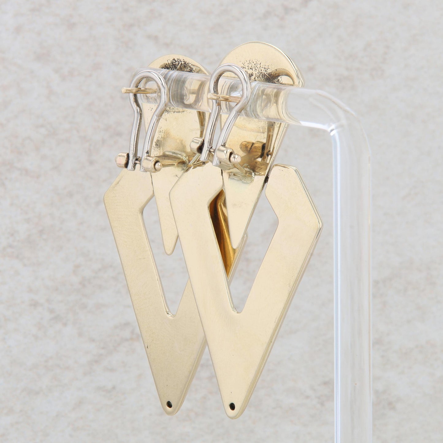 14k Yellow Gold Geometrical Dangle Earrings 11.62g