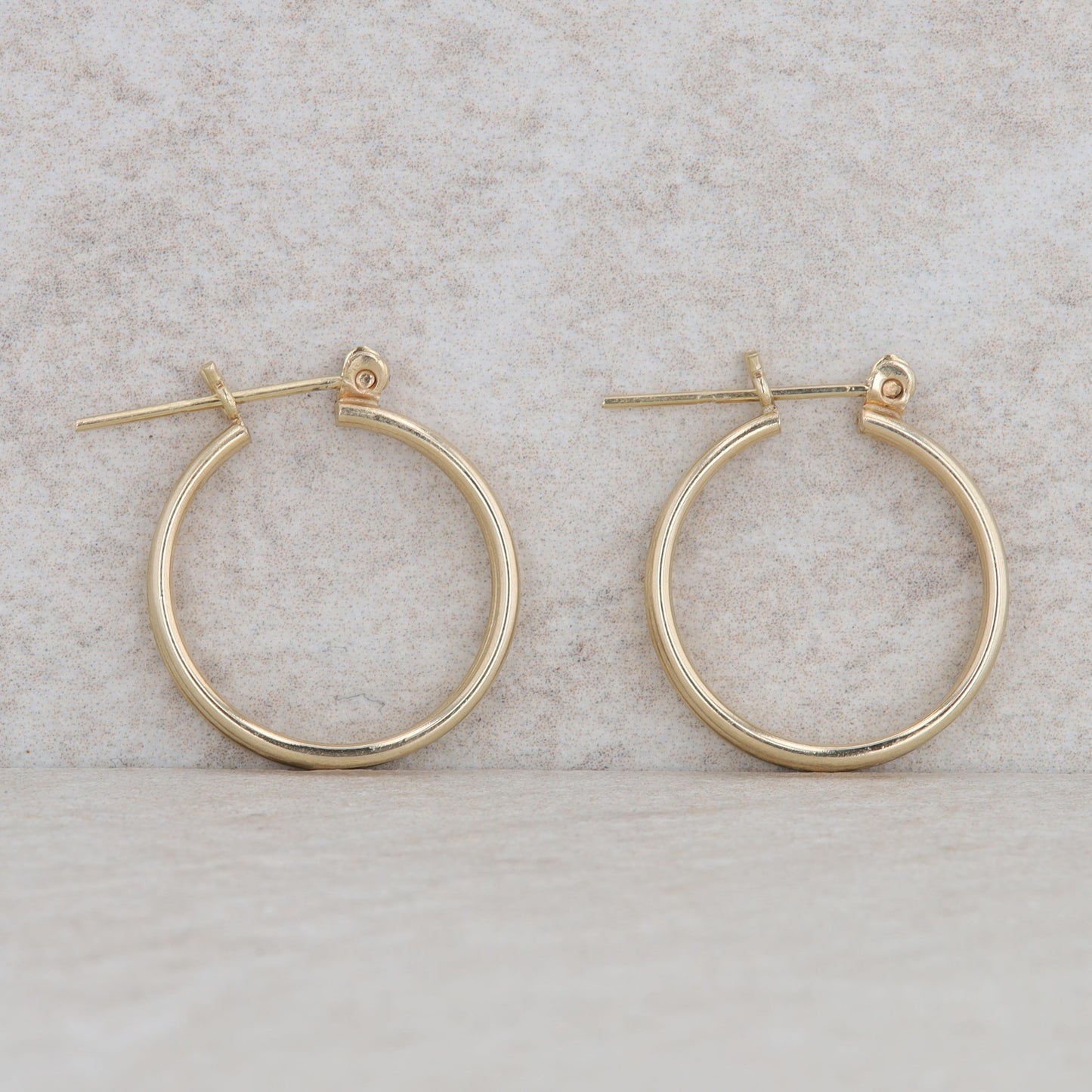 14k Yellow Gold Double Row Split Hoop Earrings, 1.5g