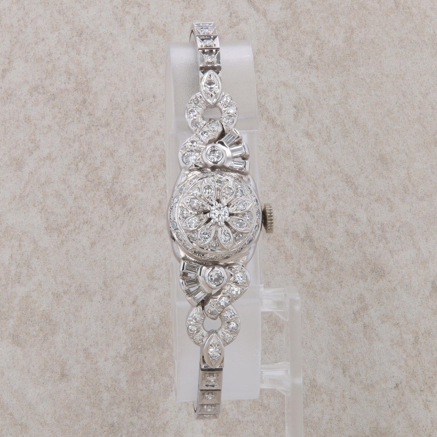 14k White Gold Hamilton Diamond Ladies Watch