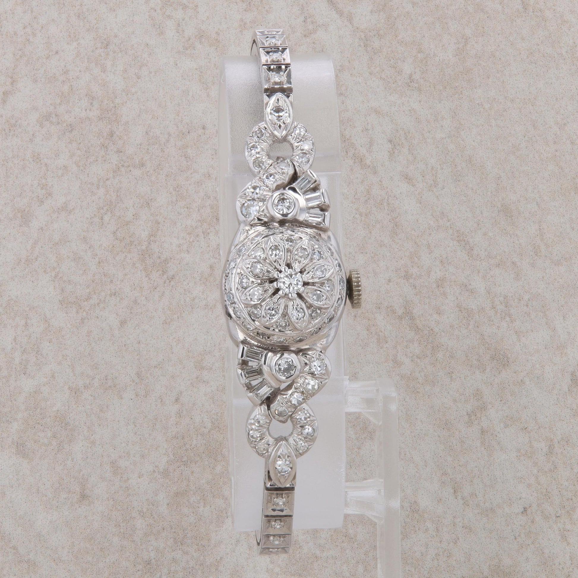 14k White Gold Hamilton Diamond Ladies Watch