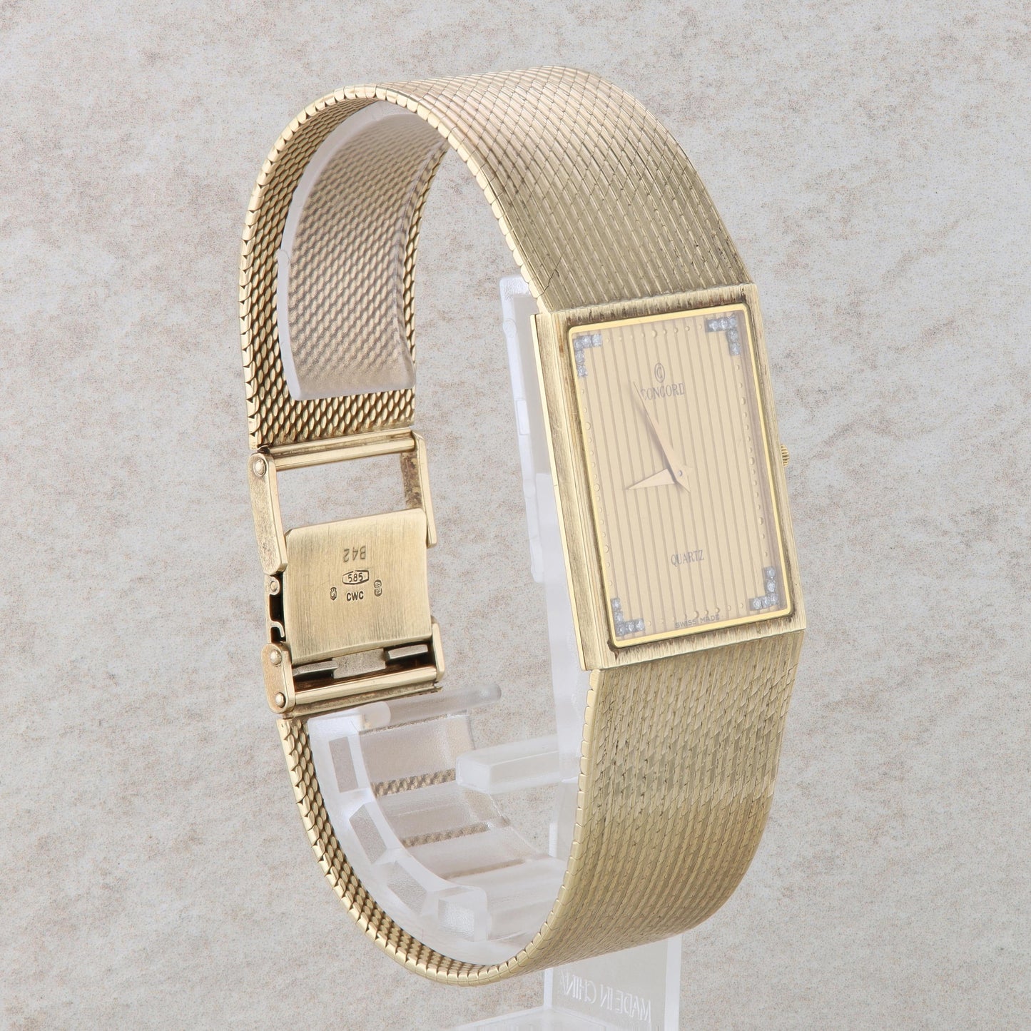 14k Yellow Gold Concord Diamond Watch